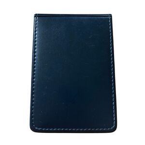 Leeds Blue Faux Leather Pocket Memo Pad Holder Executive Notepad 5.25" x 3.5"